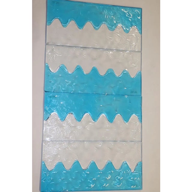 Late 20th Century "Laguna" 1990s Murano Hand Cast Glass Set of 4 Panels For Sale - Image 5 of 13