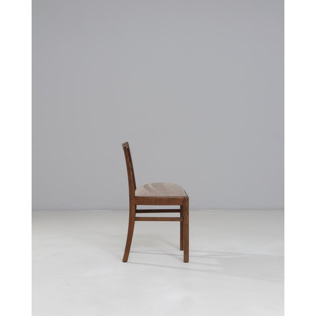 20th Century French Wooden Dining Chair With Upholstered Seat For Sale - Image 17 of 18