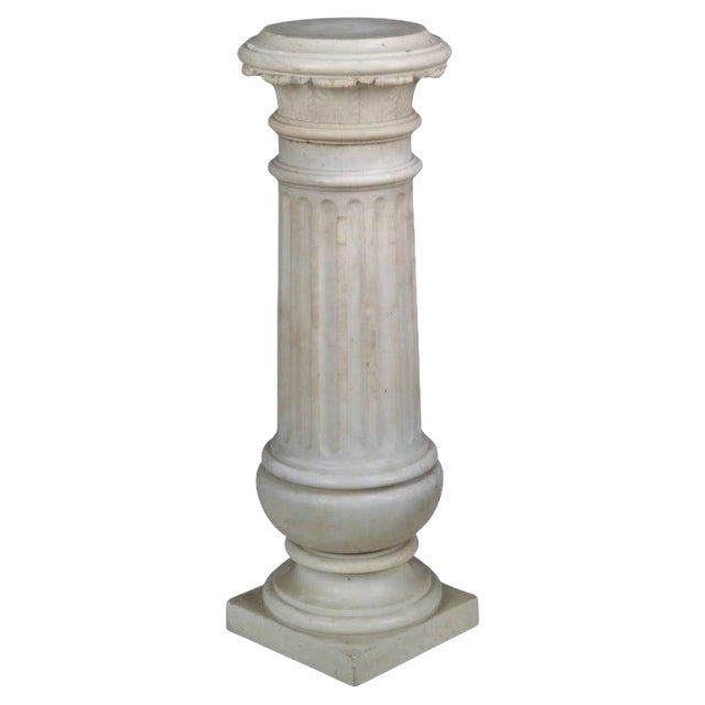 Hand Carved Marble Column For Sale