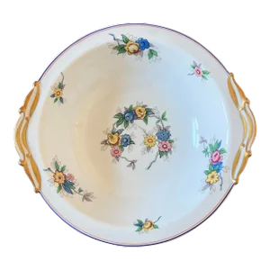 Limoges France Floral Pattern Serving Bowl