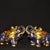 Metal Pair of Vintage Cloisonne Enamel Elephant Figures – 6.7" Gilt Floral Motif Statues For Sale - Image 7 of 9