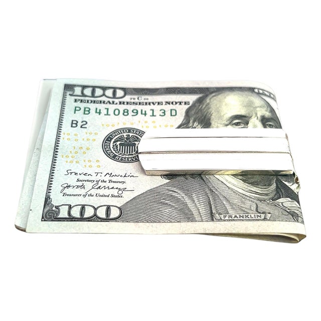 1990s Tiffany & Co Estate Money Clip Sterling Silver For Sale