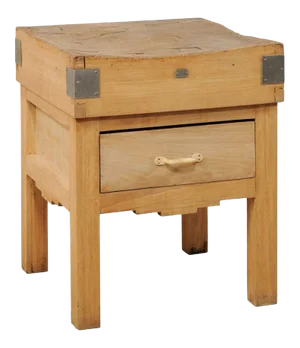 Vintage Swedish Butcher Block Side Table