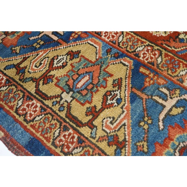 Textile Antique Heriz Rug 7'7'' x 11'8'' For Sale - Image 7 of 11