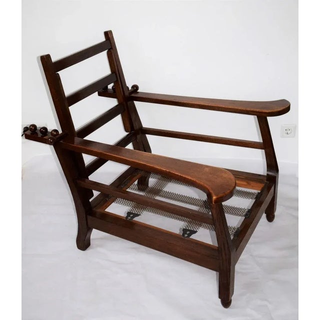 1920s Lounge Chair attributed to Hugo Gorge, 1920s For Sale - Image 5 of 11