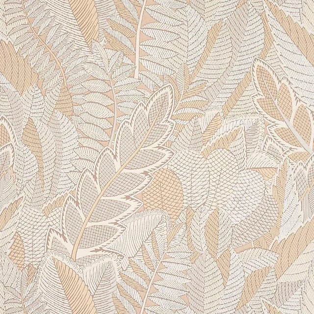 Sample - Schumacher Japura Forest Wallpaper in Neutral For Sale