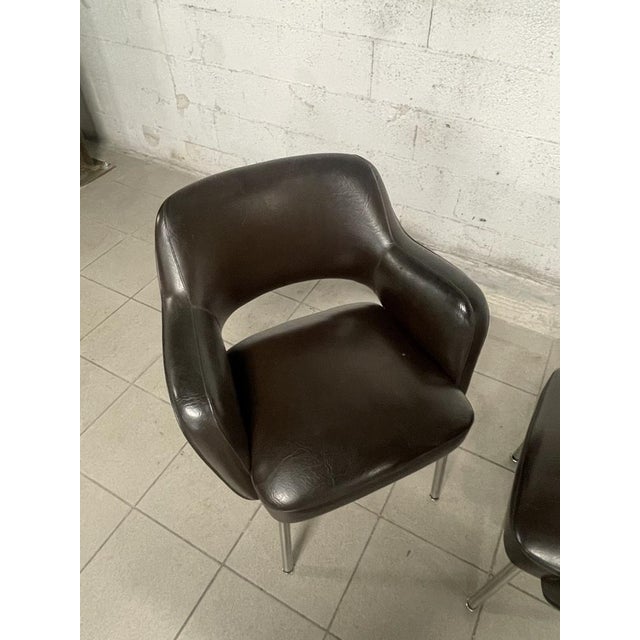 Metal Set of Leatherette Lounge Chairs from Mobiltecnica Torino, 1970s For Sale - Image 7 of 18