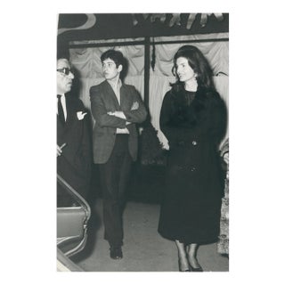 Ari and Jackie Onassis, Paris, Black and White Photograph, 1970s For Sale