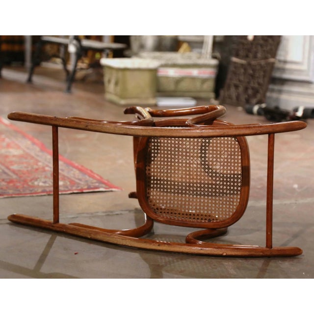 Early 20th Century French Thonet Style Bentwood Child Rocking Chair For Sale - Image 10 of 11