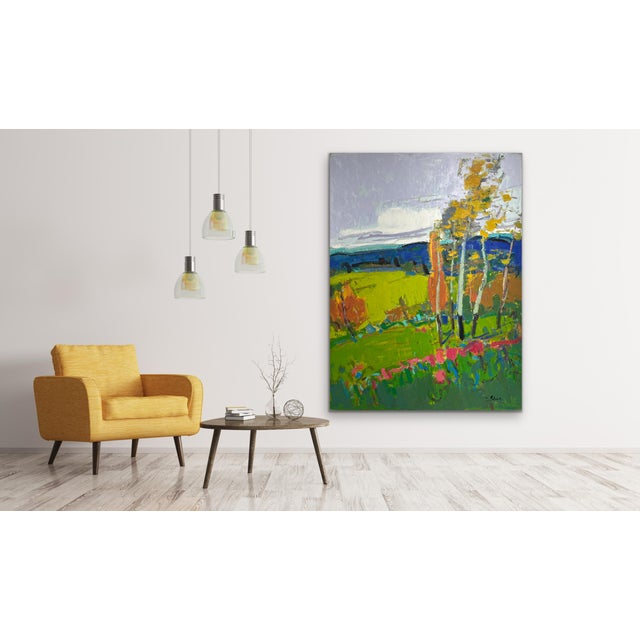 Impressionistic Landscape Original Oil Painting For Sale - Image 4 of 11