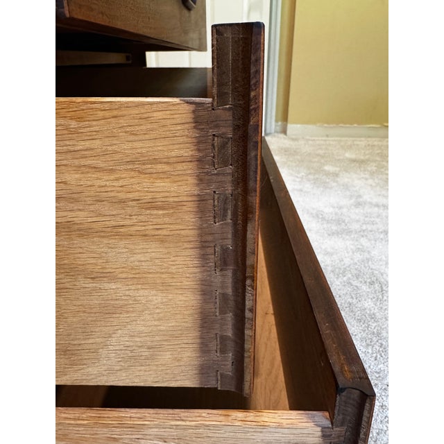 Founders Furniture Company Mid Century 8 and 12 Drawer Dresser Set Attributed to Jack Cartwright by Founders For Sale - Image 4 of 11