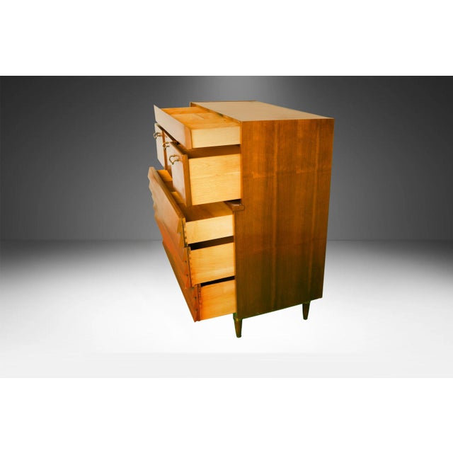 American of Martinsville HighBoy Dresser Chest Mid-Century Modern For Sale - Image 12 of 16
