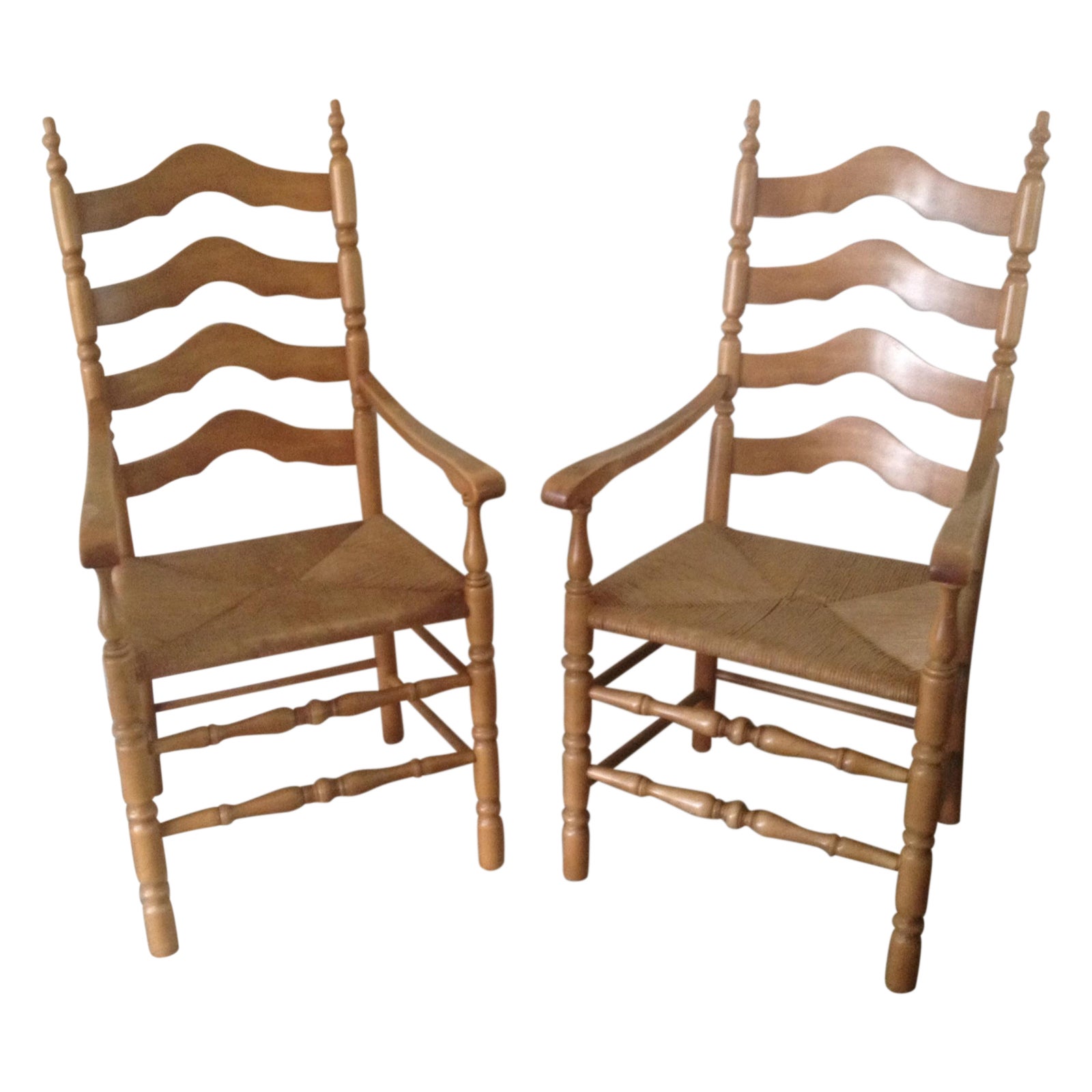 Vintage Country King Tall Chairs A Pair Chairish