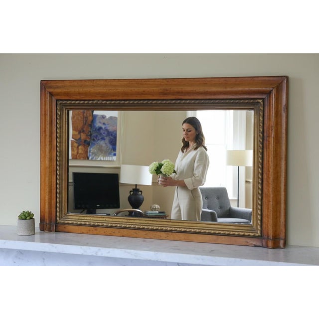 Antique Birdseye Maple Overmantle Wall Mirror, 1800s For Sale - Image 3 of 9