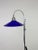 1950s Vintage Adjustable Chrome Floor Lamp with Cobalt Blue Glass Shade, 1950s For Sale - Image 5 of 12