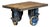 Industrial Iron and Pine Coffee Table, 1960s For Sale