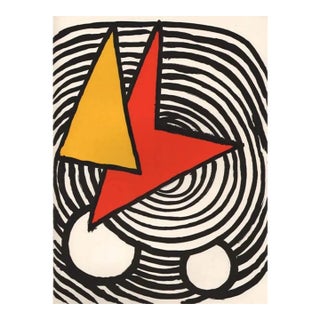 Calder Original Lithograph Dm47201 Derriere Le Miroir 1973 For Sale