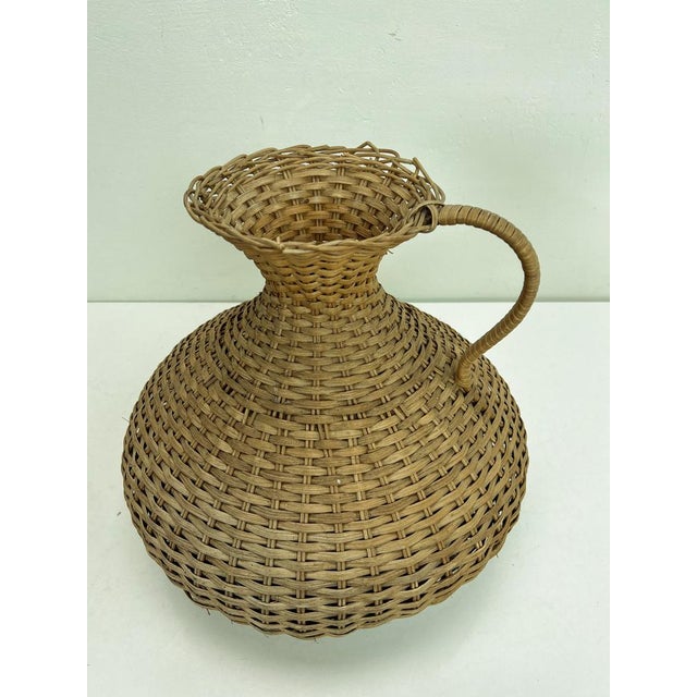 Mid-Century French Woven Rattan Vase, 1950s For Sale - Image 17 of 18