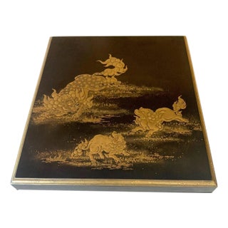 Japanese Lacquer Box with Fine Maki-e Decoration Meiji Period For Sale