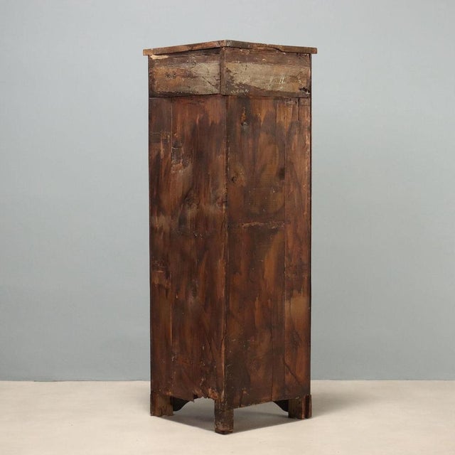 Antique Italian Corner Cabinet in Walnut, 1800s For Sale - Image 10 of 11