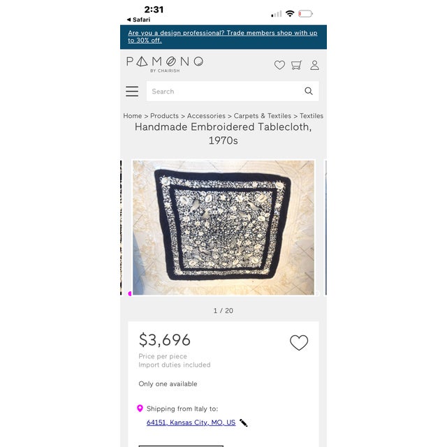 Antique Embroidered Piano Shawl/ Table Cloth For Sale In Kansas City - Image 6 of 6