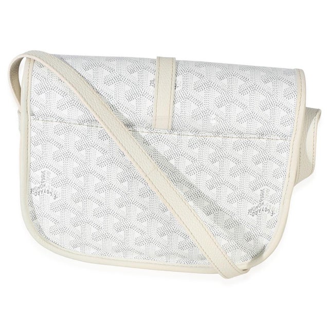 Goyard White Goyardine Canvas Belvedere II PM For Sale - Image 4 of 7