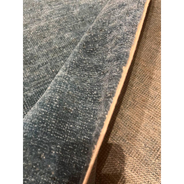 Modern Pasargad DC Teal Color Hand Knotted Rug For Sale - Image 3 of 9