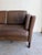 Brown Vintage Danish Brown Leather Sofa in Style of Stouby | Mid-Century Modern 3-Seat Couch For Sale - Image 8 of 10