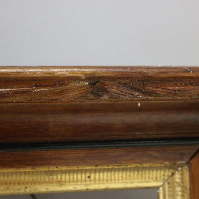 Oversized Pair of Antique Victorian Ebonized & Parcel Gilt Walnut Frames C1900 For Sale - Image 9 of 11