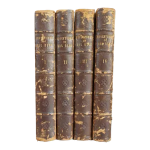 Set of Four 18th Century Books: The Adventures of Gil Blas by Alain-Rene Lesage