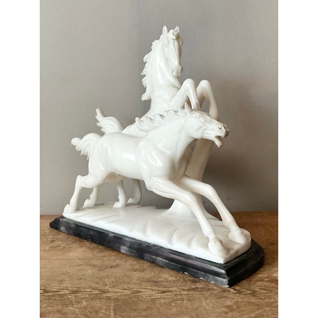 Stone Vintage Italian Carved Stone Horse Sculpture For Sale - Image 7 of 12