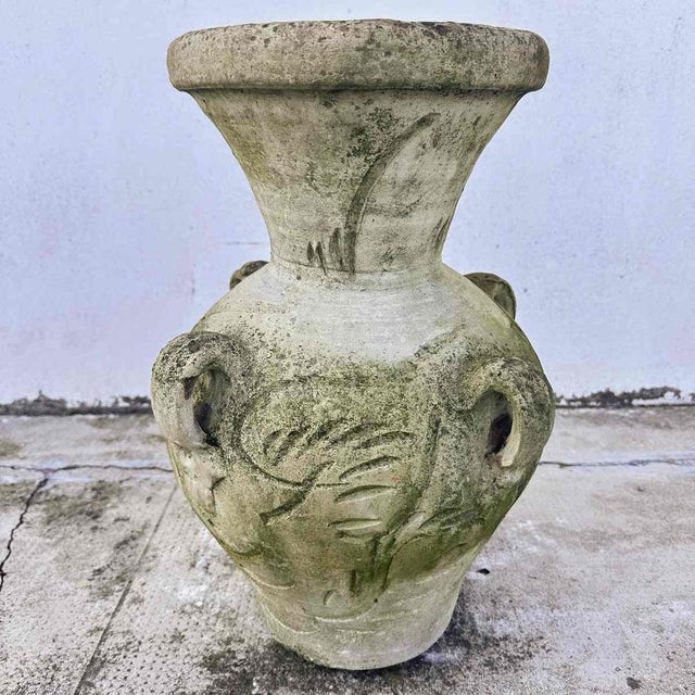 Hand-Decorated Plant Pot with Details For Sale - Image 5 of 7