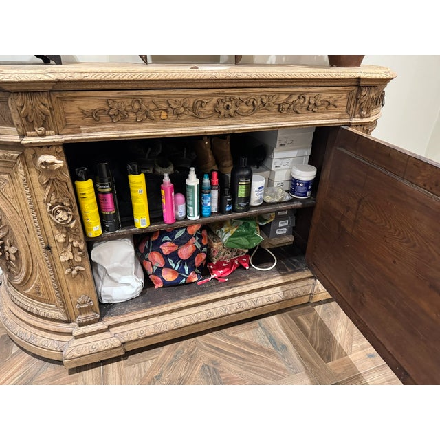 French Oak Hunting Sideboard, 1850s For Sale - Image 11 of 18