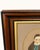 Wood Late 19th Century Walnut & Ebonized Portrait Frame With Hand-Colored Oval Girl Image For Sale - Image 7 of 11