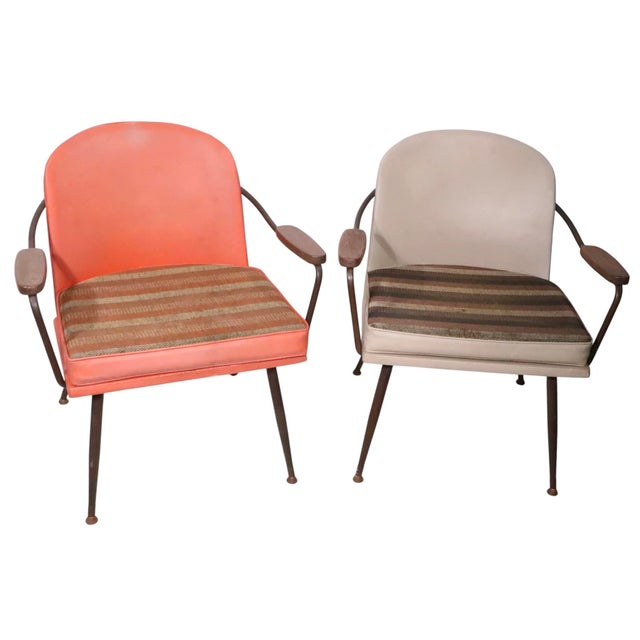 Pr. Mid Century Lounge Chairs by Viko Baumritter For Sale - Image 9 of 17