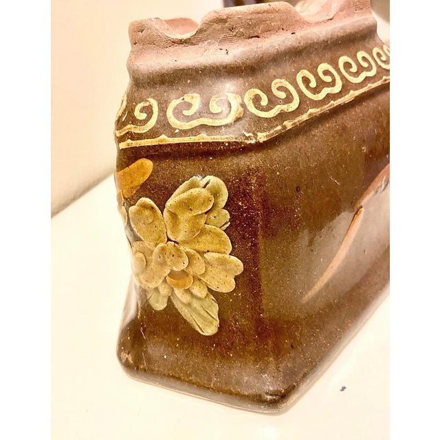 Ceramic Mid-20th Century Yixing Zisha Pottery, Chinese Hexagonal, Glazed, Terracotta Planter For Sale - Image 7 of 9