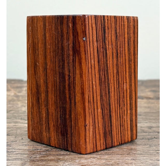 Mid Century Modern Teak Zoroastrian Desk Object / Pen Holder For Sale - Image 4 of 5