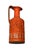 This hand-crafted ceramic jug features intricate geometric relief patterns and a vivid orange glaze, perfect as a...