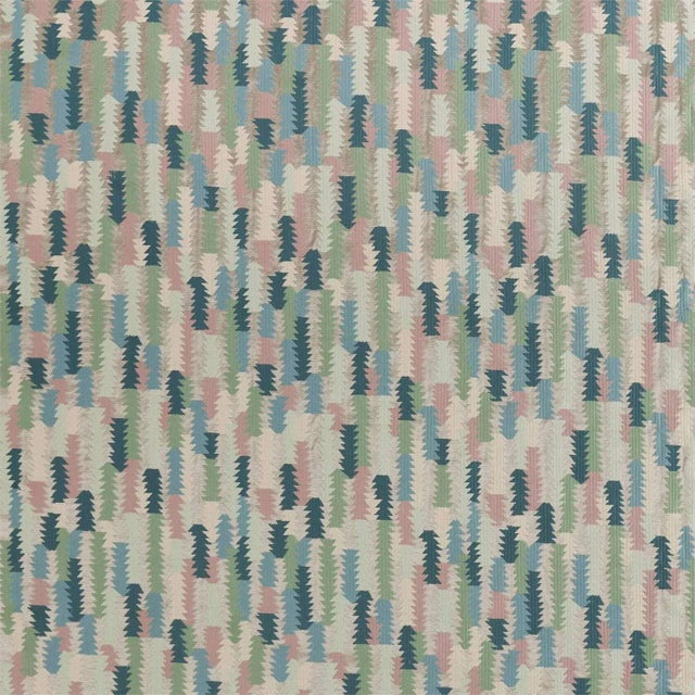 Zoffany Cosmati Embroidery Fabric in Mineral - a Sample For Sale