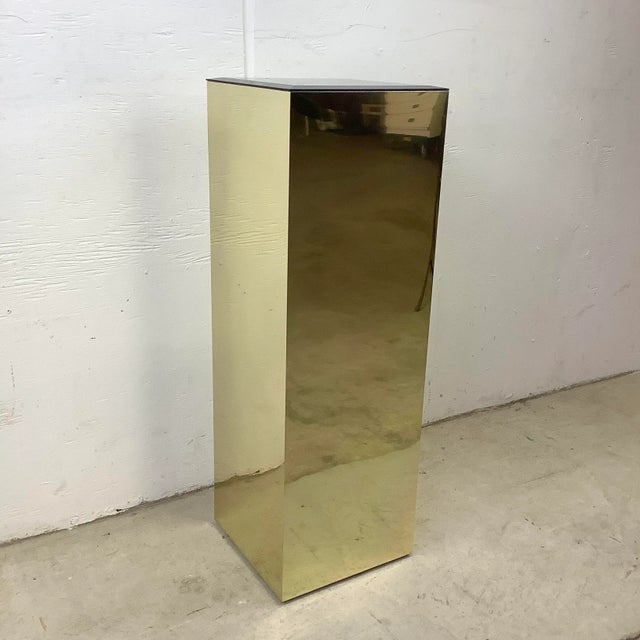 Vintage Modern Mirror Top Display Pedestal For Sale - Image 11 of 13
