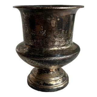 Small Silver Plate Footed Urn For Sale