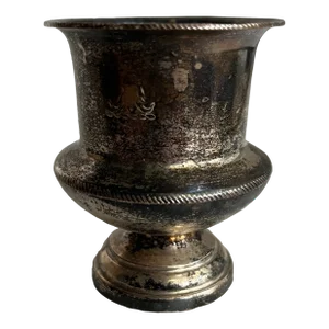 Small Silver Plate Footed Urn