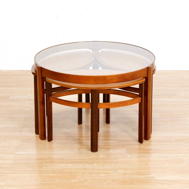 Wood 1960s Mid Century Trinity Nesting Table by Nathan Furniture - Set of 4 For Sale - Image 7 of 10