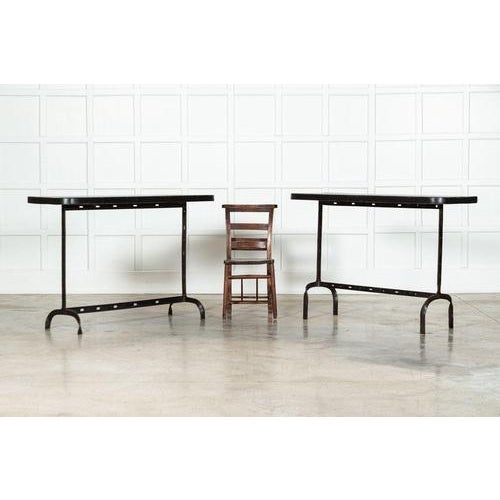 circa 1900 English Wrought Iron Pine Console Table W138 x D43 x H92 cm Weight 26 kg