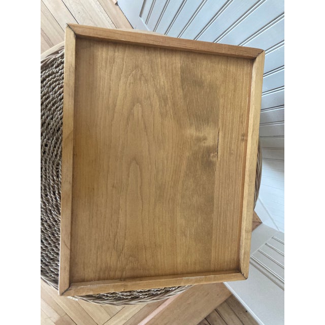 Vintage Wooden Box With Brass Details For Sale - Image 4 of 7