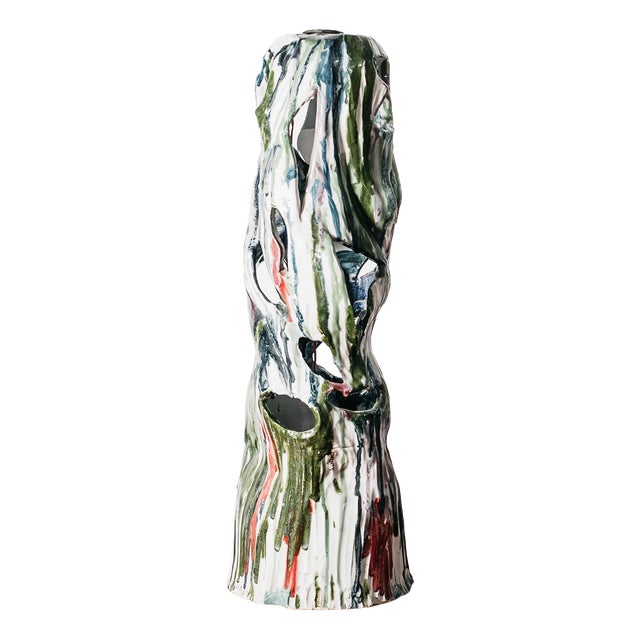 Vintage Table Lamp in Ceramic by Ernesto Treccani, 1970 For Sale
