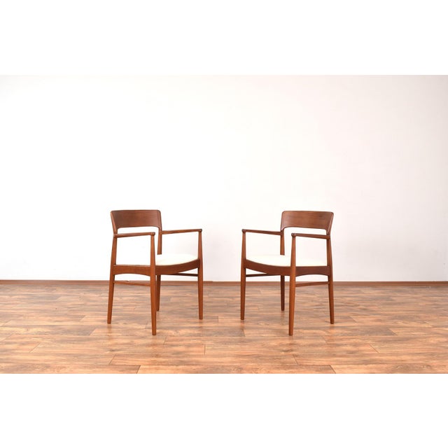 Danish Teak Dining Chairs by Henning Kjærnulf for Korup Stolefabrik, 1960s, Set of 2 For Sale - Image 17 of 17