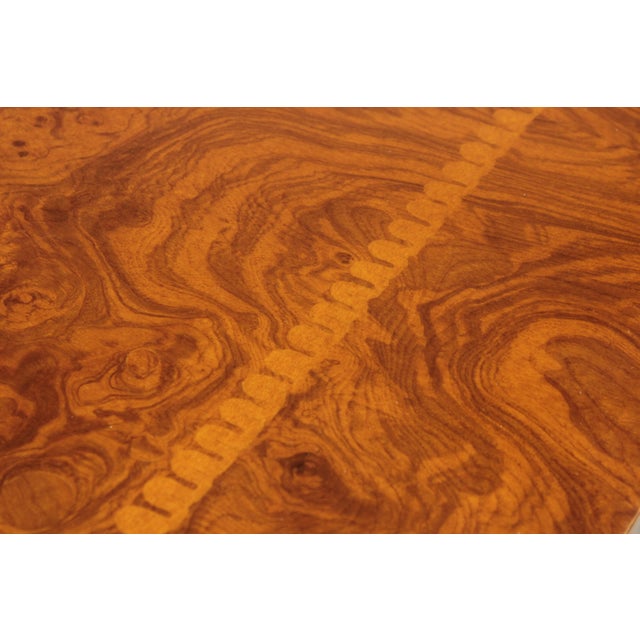 Italian Style Inlaid Pedestal Dining Table For Sale - Image 10 of 18