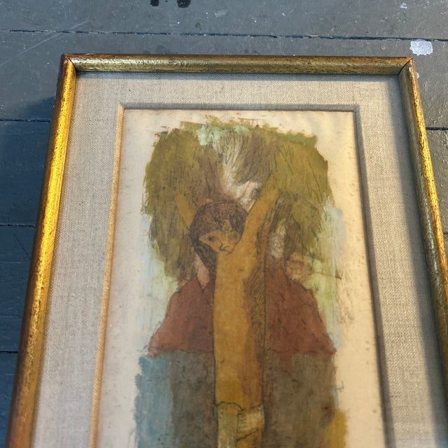 1950’s original Christ watercolor painting / ink drawing. Dated and framed. Measures approximately 9x14. Check out my shop...