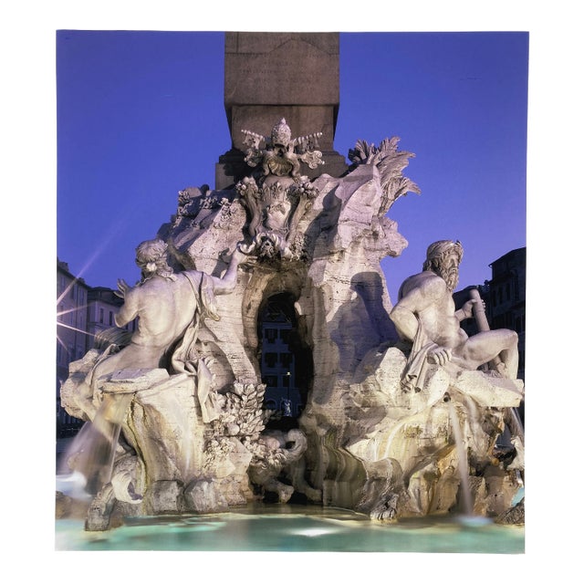William Gray Harris Photograph on Canvas “ Four Rivers Fountain, Piazza Navona" For Sale